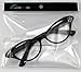World Pride 50's 60's Cat Eye Grease Cateye Glasses Rhinestone for Fancy Dress (Black)
