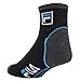 Fila Mens Ankle Socks 6 Pack Jacquard Logo (Black, 13-15)