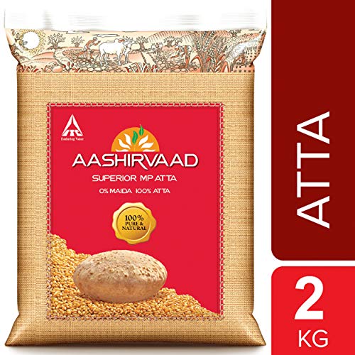 ITC Aashirvaad Whole Wheat Atta, 100 Whole Wheat, 0 Maida 2 Kg. Buy Online in UAE