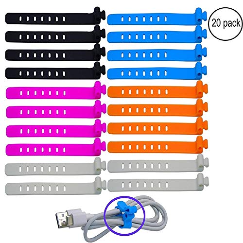 100% Food Grade Silicone Bag Ties Cable Management reusable Zip Tie Twist Multi-use Bag Clip Food Saver (sent it random color)