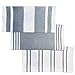 The Accented Co. Kitchen Towels, Set of 3 - Thick, Absorbent, Fast Drying Tea Towels - Turkish Cotton with Hanging Loop (26x19 inches)(Black)
