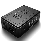 Apie 2 Outlet/Home Office Surge Protector 5 ft Cord with 4 Port Desktop USB Charging Station Power Strip