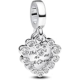 Qulmlxis Mom Family Charms Bead for Bracelets and Necklaces Jewelry Charm for Women Valentine Mother's Day