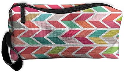 Kerera Colordul Magnetic Arrows Tiled Pattern Multifunction Portable Pouch Cosmetic Bag Carrying Case