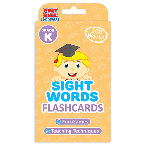 Sight Words Flashcards for Reading Readiness - Choose from 5 Grade Levels, 100 Words Each! by Pint-Size Scholars (Kindergarten)