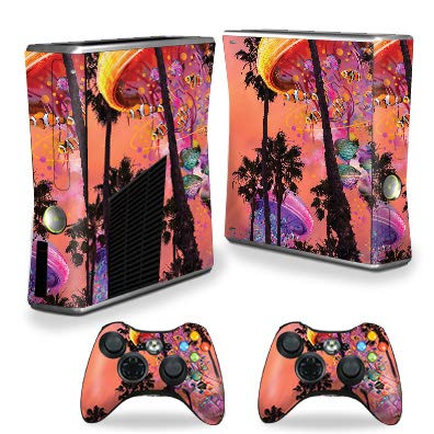 MightySkins Skin Compatible with Xbox 360 S Console - Jellyfish Palms | Protect…