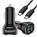 Type C Car Charger,Yootech 30W Dual USB Car Charger with Type C and Quick Charge Port for LG G5,Nexus 5X,Nexus 6P and Other Support Device[Include Type C Cable]