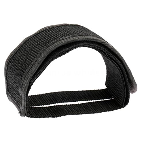 Bicycle Feet Strap Pedal Straps for Fixed Gear Bike,KingWo Fixie BMX Fixed Gear Bike Bicycle Adhesive Straps Pedal Toe Clip Strap Belt (Black)