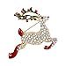 JUNKE Diamond-Bordered Christmas Jingle Bells/Tree/Reindeer/Wreath/Hat/Boots Brooch Crystal Rhinestone Pin Badge Brooches Xmas Gifts Christmas ornaments