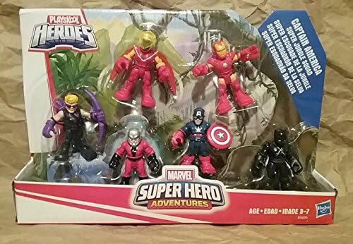 Playskool Marvel Super Hero Adventures Super Jungle Squad Set With Black Panther, Antman and New Improved Falcon 2.5 Inch Figures