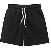 Spring&Gege Boys Nylon Shorts Quick Dry Lightweight Beach Sports Shorts Pull-On Elastic Waist Drawstring