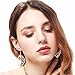 10 Pairs Boho Statement Drop Dangle Earrings Golden Silvery Fashion Jewelry Fringed Tassel Character Exaggerated Earrings Set for Women & Girls …