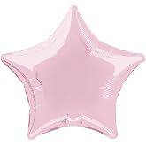 Anagram International Star Flat Foil Balloon, 19", Pastel Pink