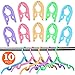 HEROOFAM 10Pcs Travel Hangers,Travel Accessories Portable Folding Clothes Hangers Drying Rack for Travel and Home,Non-Slip Coat Hangers