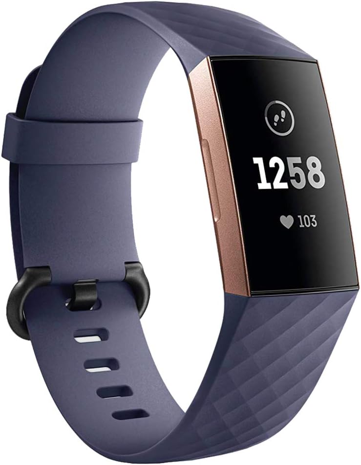 Dolank compatible with Fitbit Charge 3 Strap, Premium TPU Sport Replacement Bands Adjustable Wristband Fitness Accessories Small Large Women Men for Fitbit Charge 3 Advanced Health & Fitness Tracker