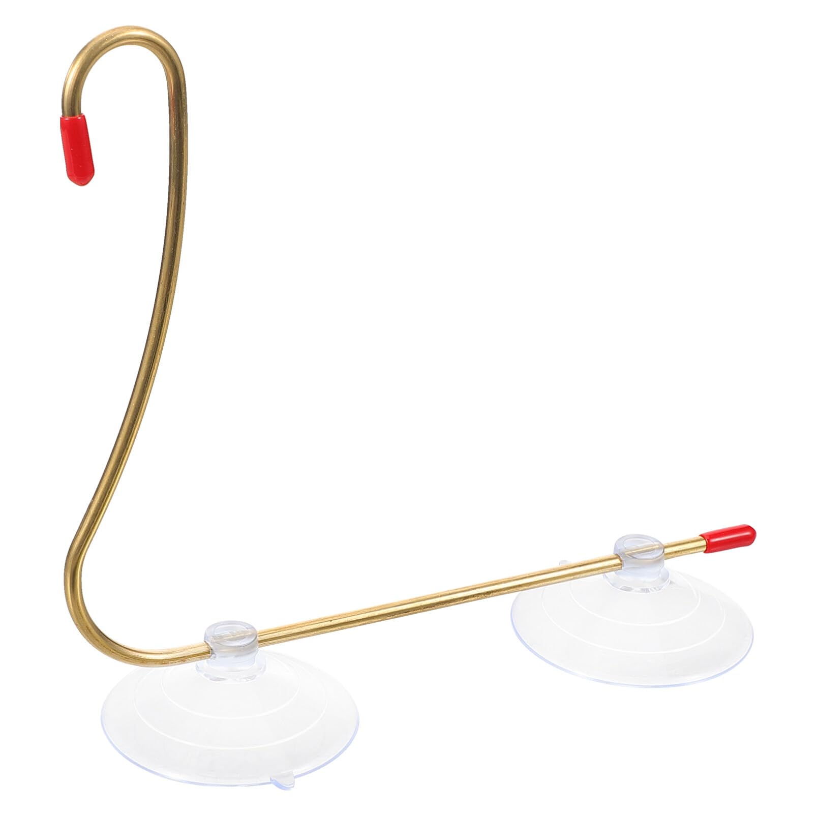 Toddmomy Suction Cup Bird Feeder Hanger Heavy Duty Metal Deck Hooks Window Mount Plant Hanging Bracket for for Bird Feeder Flower Basket Wind Chime