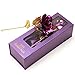 Childom Mom Gift, Mothers Gift, Present for Girlfriend, 24K Rose Flower Purple Rose Golden Foil with Gift Box, Great Gift Idea for Valentine's Day, Birthday, Anniversary