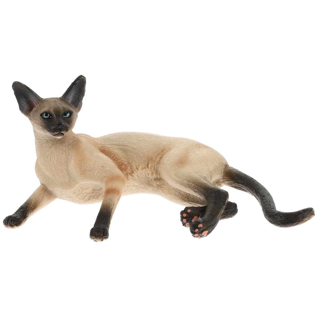 Amosfun Realistic Cat Model Figurine 4.5 Inch Small Simulation Cat Statue for Indoor Outdoor Desk Decor Animal Lover