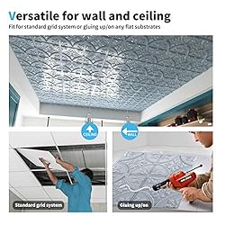 Art3d Drop Ceiling Tiles 2x2, Glue-up Ceiling