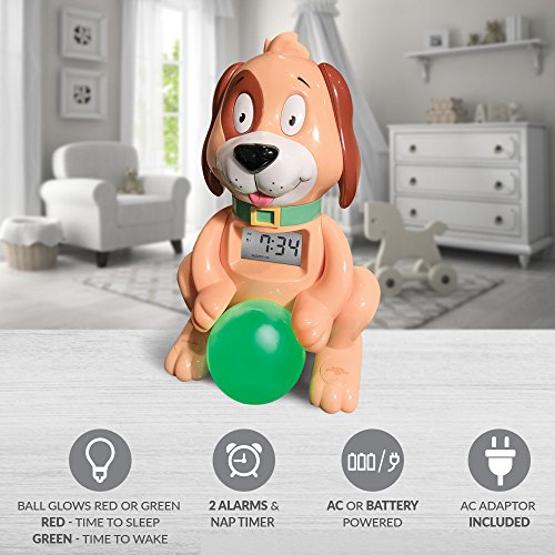 Sleep Training Digital Alarm Clock for Kids with Red Green Wake Up