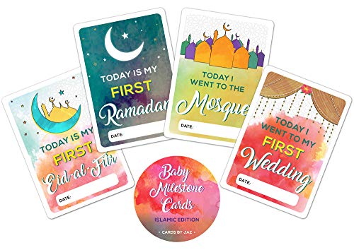 IslamicMuslim-Baby-Milestone-Cards-with-Keepsake-Box-30-Unisex-Cards-with-Special-IslamicMuslim-Milestones-Perfect-Baby-Shower-Gift IslamicMuslim-Baby-Milestone-Cards-with-Keepsake-Box-30-Unisex-Cards-with-Special-IslamicMuslim-Milestones-Perfect-Baby-Shower-Gift