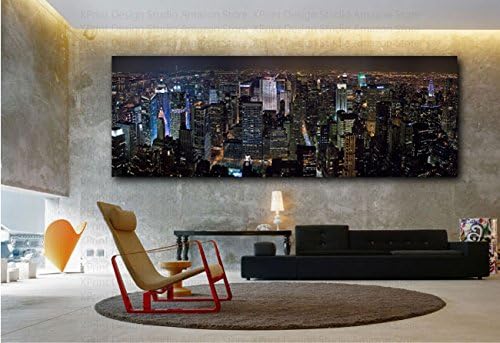 Phoenix City Arizona Skyline at Night Canvas Print (Canvas 36"x12.5")