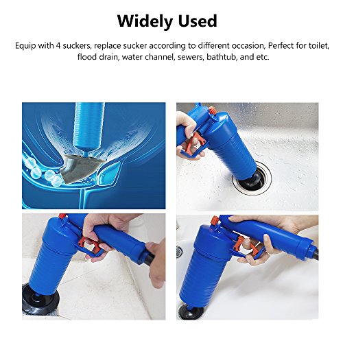 Toilet Plunger, Air Drain Blaster, High Pressure Plunger Opener Cleaner Pump, Kitchen Clogged Pipe Bathtub