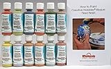 Duncan CNKIT-4 Concepts Underglaze Paint Set, 12 Best Selling Colors in 2 Ounce Bottles with Free How To Paint Ceramics Book