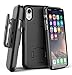 iPhone XR Belt Clip Case (2018 DuraClip) Ultra Slim Holster Shell Combo (Rubberized Grip Finish) Black (iPhone XR)