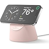 elago MS1 Charging Stand Compatible with MagSafe Charger - Premium Silicone Stand Compatible with iPhone 17/16/15/14/13/12 Series, for iOS Standby Mode [Sand Pink] [Charging Cable Not Included]