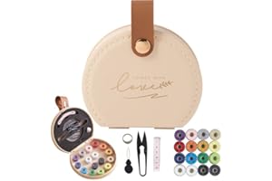 ZUNON Sewing Kit, Travel Sewing Kits for Adults Supplies Repair Project Kit Needle Family Mini Sewing Thread Accessories Traveler DIY Organizer Plastic(Light Pink)