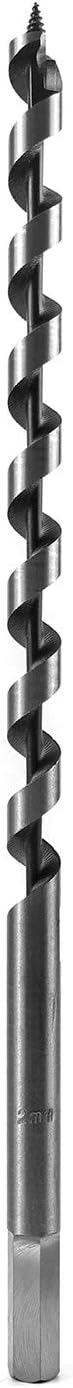 QWORK Wood Auger Drill Bit 16mm x 300mm for Wood Cutting Holes 1 Piece