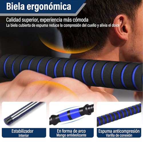 KIROGILY Mancuernas para Ejercicio 6 en 1, 20 kg para Pesas para Ejercicio en Casa– Mancuernas Ajustables Multifuncionales, Set de mancuernas y Peso, Kit de Pesas para ejercicio, Ideal para Fitness