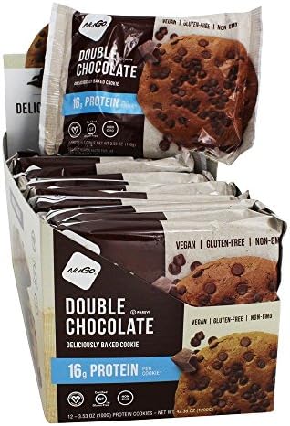 NuGo Nutrition - Deliciously Baked Protein Cookie Double Chocolate - 12 Cookies