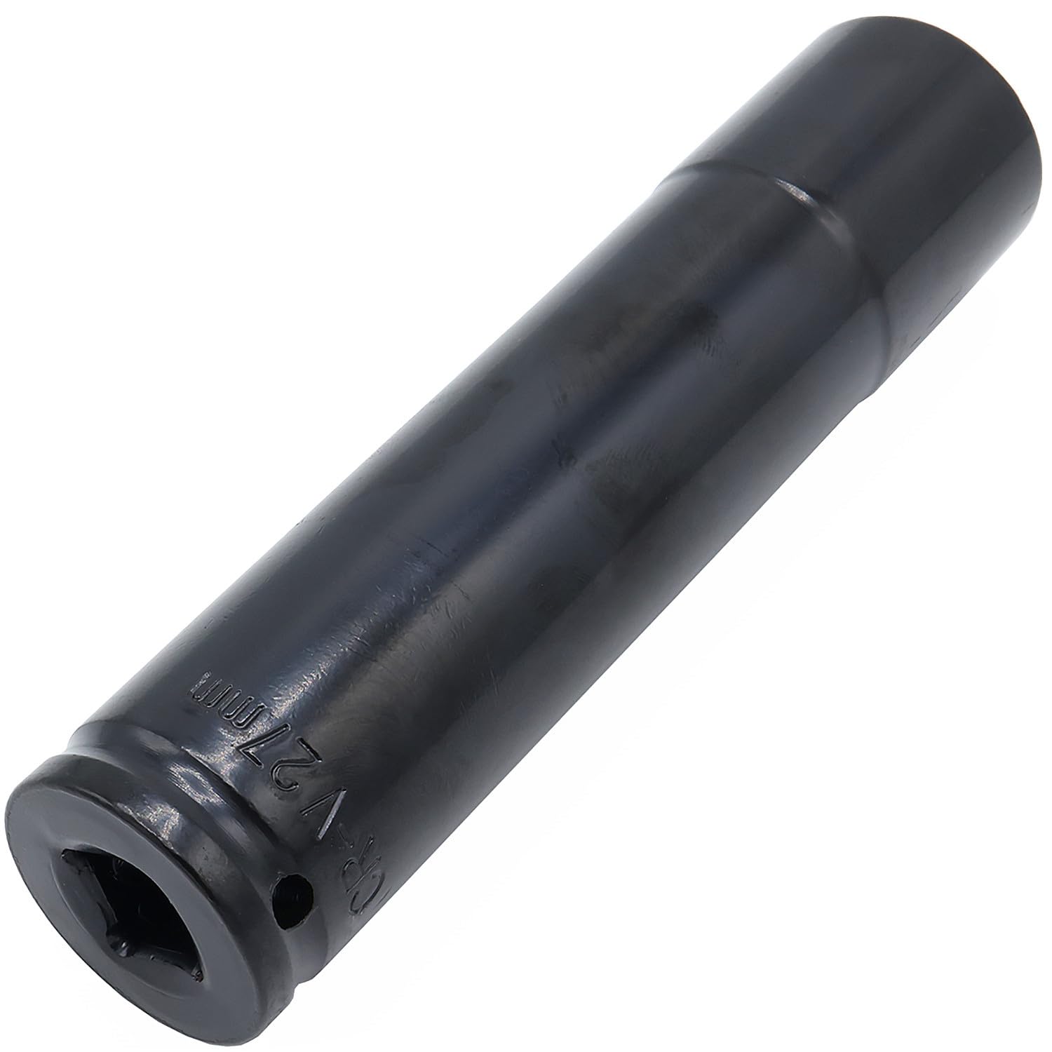 QJZXUEZHEN 1/2" Drive by 27mm Deep Impact Socket, Heat-Treated Chrome Vanadium Steel, 6" Length, 6-Point Metric Size (27mm)