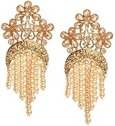 Bindhani Golden Maang Tikka Set Earring Pearl Stone Kundan At ₹ 270/set...
