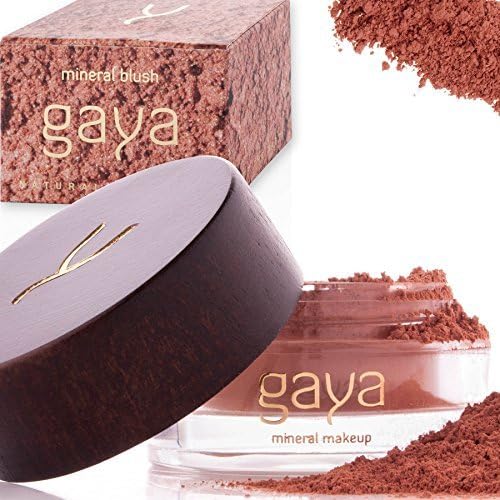 Gaya Cosmetics Blusher Face Powder โ 100% Natural Vegan Make Up Cheek Blush Mineral Pigmented Powder for All Skin Types (BF2 Shade)