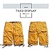INFLATION Men's All-Season Drawstring Basic Cargo Pocket Shorts,100% Cotton,12 Colors Choices Yellow