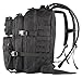 Kragzmen Tactical Backpack 3-Day Assault Pack w/2L Hydration Bladder & Para Cord Survival Bracelet - 45 Liter Military Rucksack (Spec Ops Black) w/Molle Load Bearing Web Dominators & D-Rings
