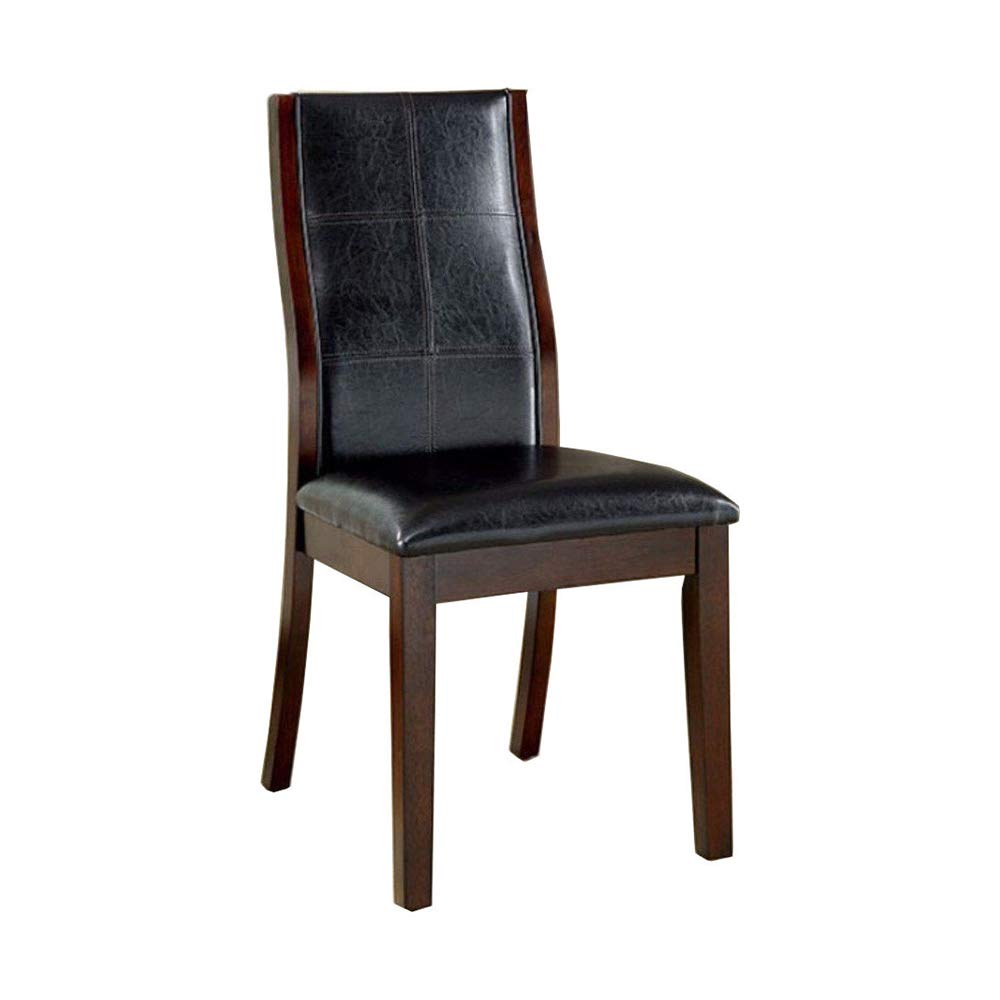 Best William Home Dining Leather Chairs Espresso