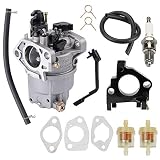 0J58620157 Carburetor for Generac GP5500 GP6500 GP6500E GP7500E 389cc 8125W Jingke Huayi Kinzo Ruixing 13HP 14HP 15HP 16HP 188F 190F Portable Generator with Spark Plug Fuel Filter Insulator