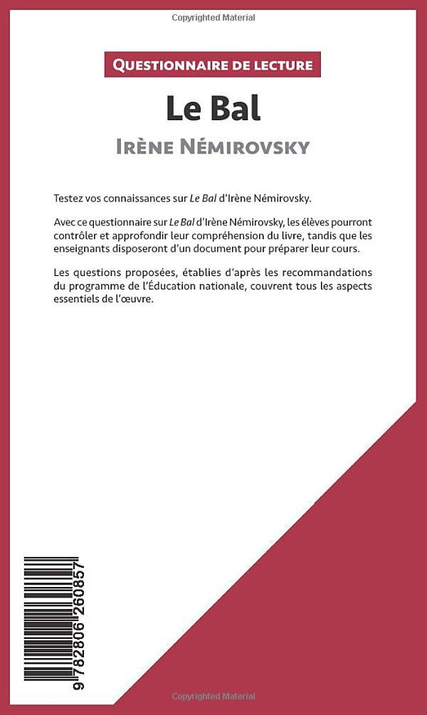 Le bal irene nemirovsky questionnaire
