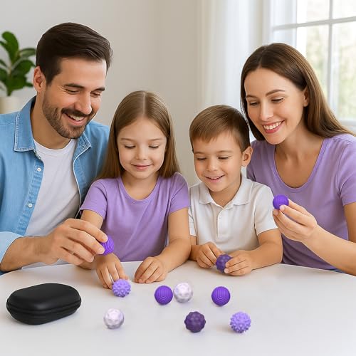 8 Pieces Silicone Sensory Magnetic Stress Balls | Stress Relief and Anxiety Sensory Toys, Decompression Toys for Adults and Kids
