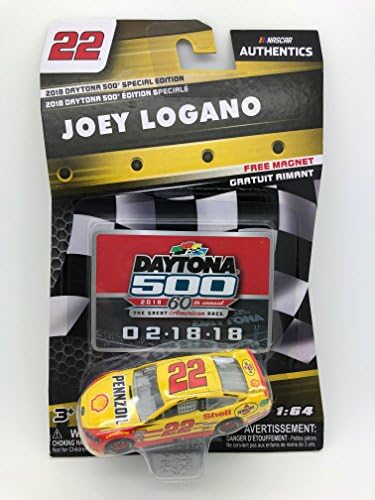 NASCAR Authentics Joey Logano #22 Diecast Car 1/64 Scale - 2018 Daytona 500 Special Edition - with Free Magnet - Collectible