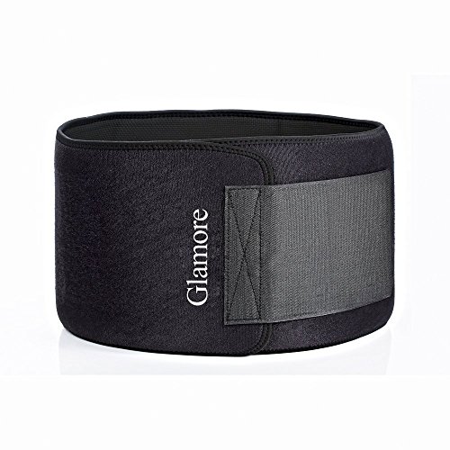 Waist Trimmer, Abdominal Fitness Workout Slimming Sweat Belt Fully Adjustable Impact Resistant Exercise Waist Trainer belts for Men and Women, Black