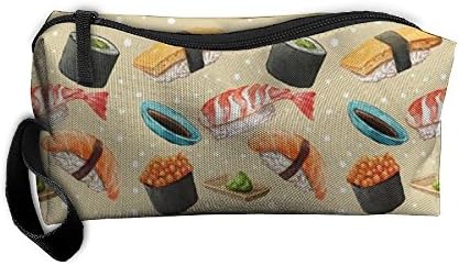 Vvdfedsee Nori Sushi Multifunction Handle Toiletry Bag Portable Buggy Bag Travel Small Makeup Clutch Bag Cosmetic Bags Brush Pouch Organizer Bag