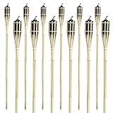 Matney Outdoor Metal Patio Torches (Bamboo)