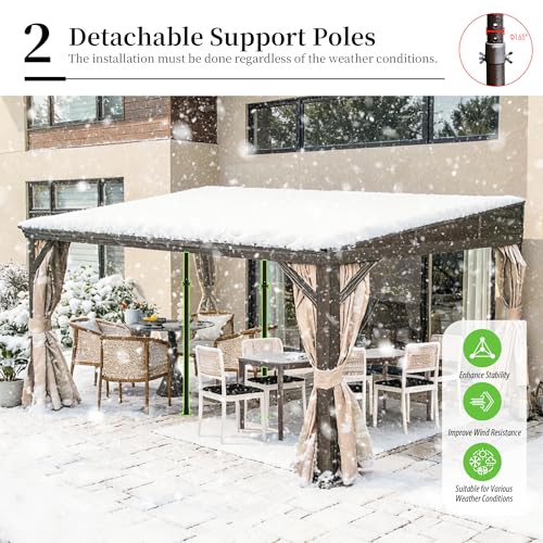DOMI 12x14 Lean-To Gazebo Review: Hardtop Wall-Mounted Outdoor Shelter image 24