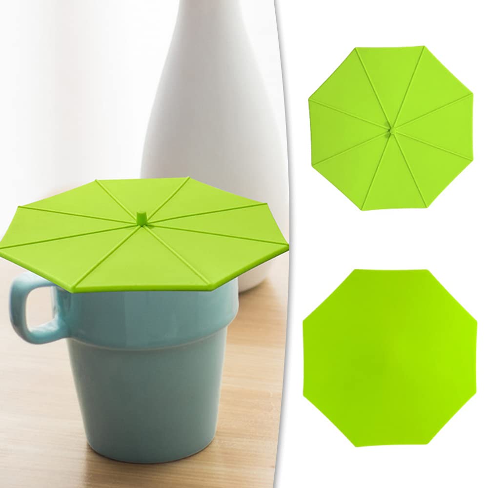 4 Pcs Silicone Cup Covers Reusable Mug Covers Anti-slip Cup Lids for Ceramic Glass Plastic or Other Material Cups