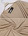Zeagoo Women's Scoop Neck Long Sleeve Pleated Front Fitted Blouse,XX-Large,Beige
